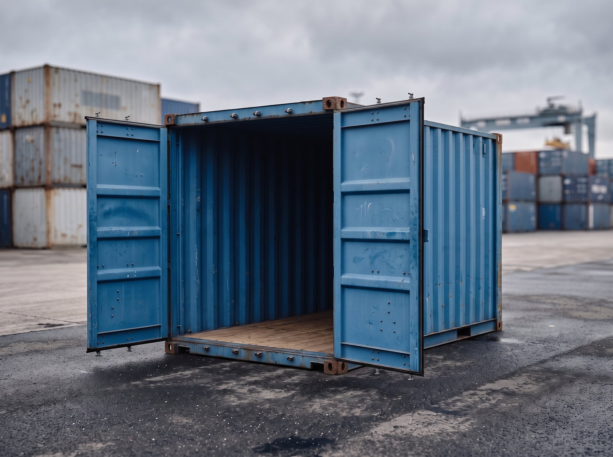 10 Fuß Lagercontainer – Neuwertig – Geöffnete Türen