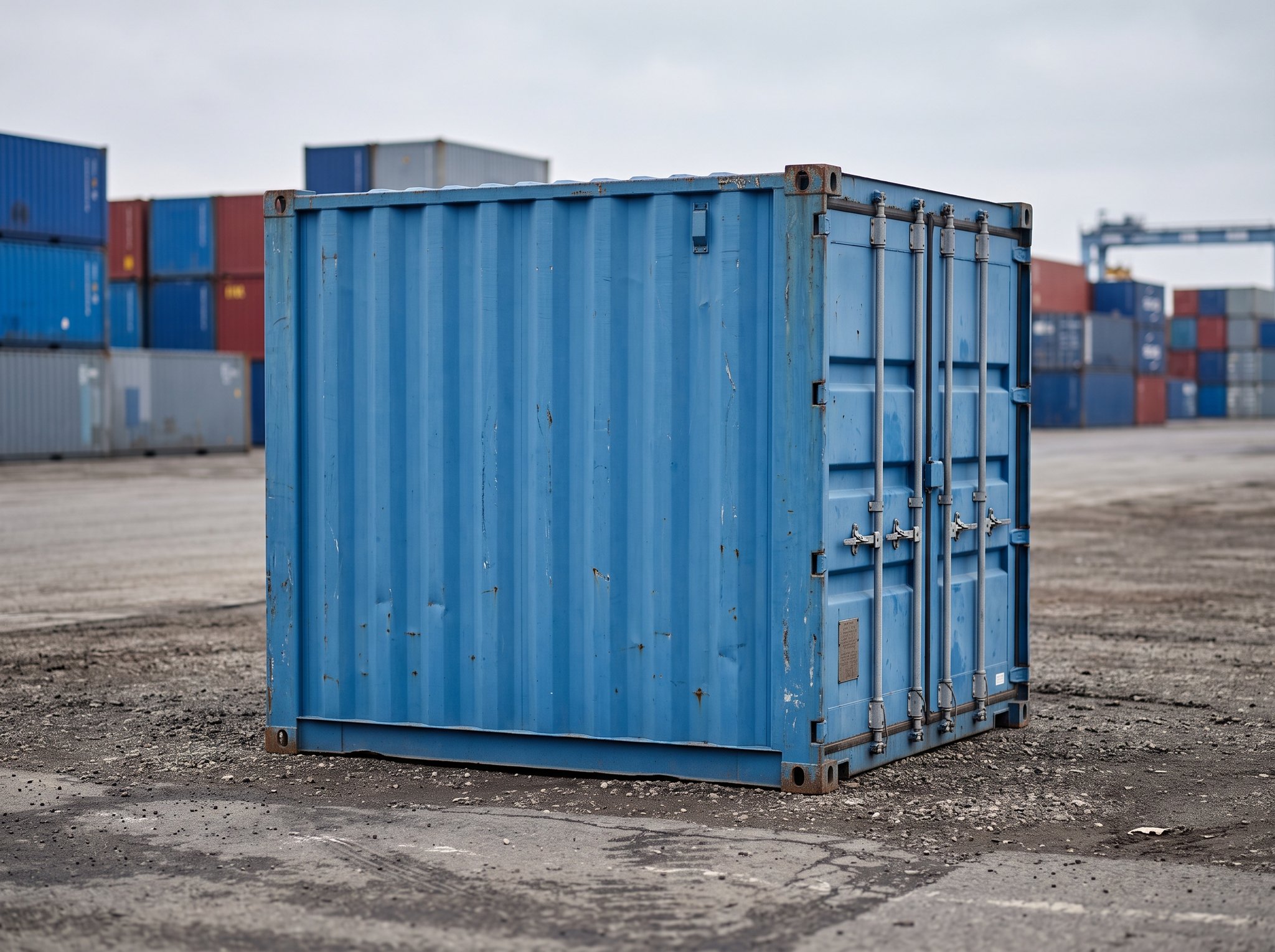 10 Fuß Lagercontainer – Neuwertig – Seitenansicht